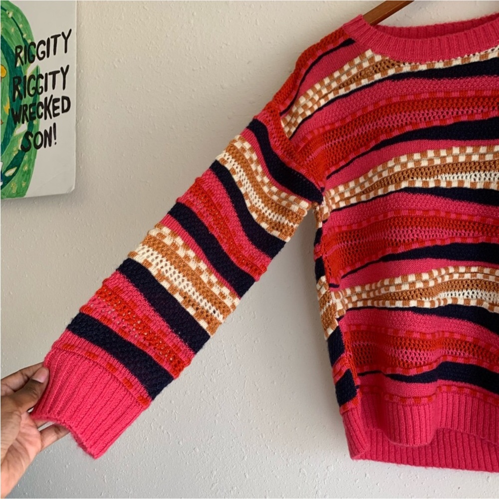 Skies Are Blue Textured Sweater Coogi Style - Picture 10 of 14